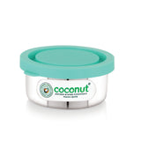 Coconut S113 Stainless Steel Round Chutney Container with Lid | Leakproof Mini Storage Box for Sauces, Pickles & Dips | Food Grade, Rust-Proof & Compact Tiffin Container.