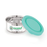 Coconut S113 Stainless Steel Round Chutney Container Set of 2 (20ml & 30ml) | Leakproof Mini Storage Boxes with Lid | Food Grade, Rust-Proof Small Sauce & Pickle Containers.