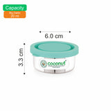 Coconut S113 Stainless Steel Round Chutney Container with Lid | Leakproof Mini Storage Box for Sauces, Pickles & Dips | Food Grade, Rust-Proof & Compact Tiffin Container.