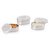 Coconut Stainless Steel Oval Lunch Box with Inner Lid | Food Grade Steel Tiffin Box | Leak-Resistant Storage Container | Durable, Rust-Proof Mirror Finish Dabba for Office, School & Travel.