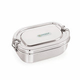Coconut Toggi Stainless Steel Lunch Box with Partition Tray | Heavy Gauge Mirror Finish Tiffin Box | Leak-Resistant, BPA-Free & Rust-Proof Rectangular Food Container for Office, School & Travel.