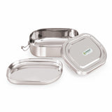 Coconut Toggi Stainless Steel Lunch Box with Partition Tray | Heavy Gauge Mirror Finish Tiffin Box | Leak-Resistant, BPA-Free & Rust-Proof Rectangular Food Container for Office, School & Travel.