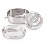 Coconut S136 Cordial Stainless Steel Lunch Box with Plate | Single Compartment Tiffin Box with Clip Lock Lid | Leakproof, Food Grade & Durable Lunch Container for Office & School.