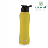 Coconut WB22 Elbe 750ml Stainless Steel Water Bottle (Steel/Red/Black/Yellow) | Flip Top Leakproof Lid | BPA-Free, Rust-Proof, Durable Bottle for Gym, Office & Travel.