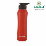 Coconut WB22 Elbe 750ml Stainless Steel Water Bottle (Steel/Red/Black/Yellow) | Flip Top Leakproof Lid | BPA-Free, Rust-Proof, Durable Bottle for Gym, Office & Travel.