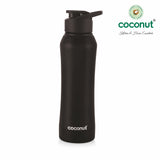 Coconut WB22 Elbe 750ml Stainless Steel Water Bottle (Steel/Red/Black/Yellow) | Flip Top Leakproof Lid | BPA-Free, Rust-Proof, Durable Bottle for Gym, Office & Travel.