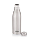 Coconut WB24 Niger Stainless Steel Water Bottle | Leakproof Screw Cap | BPA-Free, Rust-Proof, Durable Metal Bottle | Sleek Mirror Finish for Office, Gym & Travel.