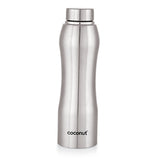 Coconut WB25 Zambi Stainless Steel Water Bottle | Leakproof Screw Cap | BPA-Free, Rust-Proof, Durable Metal Bottle | Sleek Curved Design for Office, Gym & Travel.