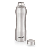 Coconut WB25 Zambi Stainless Steel Water Bottle | Leakproof Screw Cap | BPA-Free, Rust-Proof, Durable Metal Bottle | Sleek Curved Design for Office, Gym & Travel.