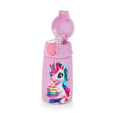 Coconut WB29 HC Kids Sipper Water Bottle | 350ml Stainless Steel Bottle with Flip Lid & Straw | Leakproof, BPA-Free | Cute Unicorn Design for Girls, School Bottle.