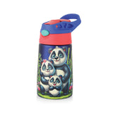 Coconut WB30 HC Kids Spout 350ml Stainless Steel Water Bottle | Leakproof Flip Top with Straw | BPA-Free, Durable Kids Bottle with Handle | Cute Panda Design for School.