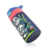 Coconut WB30 HC Kids Spout 350ml Stainless Steel Water Bottle | Leakproof Flip Top with Straw | BPA-Free, Durable Kids Bottle with Handle | Cute Panda Design for School.