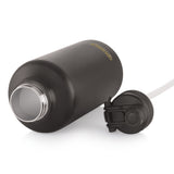 Coconut WB32 HC Full tank 2 Liter Stainless Steel Water Bottle with Straw Lid | Leakproof Flip Cap, BPA-Free | Large Capacity Gym, Office & Travel Bottle (Black).
