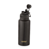 Coconut WB32 HC Fulltank 1 Litre Stainless Steel Water Bottle with Straw Lid | Leakproof Flip Cap, BPA-Free | Large Capacity Gym, Office & Travel Bottle (Black).