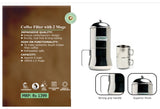Coconut - Filter Coffee Maker With 2 Double Wall Cup - South Indian Coffee Filter Stainless Steel - Filter Coffee Maker-Drip Coffee Decoction Maker