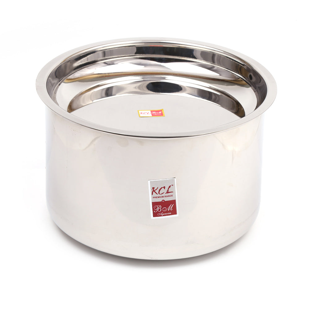 KCL Stainless Steel Cooker Adak for 3 Liter Outer Lid Pressure Cookers | Deep Steaming Container with Lid | Premium Mirror Finish Vegetable and Rice Steamer.