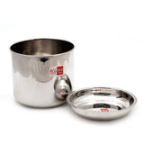 KCL Stainless Steel Cooker Adak for 5 Liter Outer Lid Pressure Cookers | Deep Steaming Container with Lid | Premium Mirror Finish Vegetable and Rice Steamer.