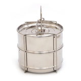 KCL Stainless Steel 2-Tier Cooker Separator Set for 3 Litre Outer Lid Pressure Cookers | Stackable Containers with Lifter Stand | Mirror Finish Steaming Set for Rice, Dal & Vegetables.