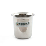 Coconut Stainless Steel Mini Coffee Glass Set | 150ml & 250ml Capacity Options | Heavy Duty 18 Gauge Steel | Food Grade & BPA Free | Mirror Finish Kolga Glass | Ideal for Coffee, Tea, Milk, Water, Juice & Beverages | Model D11.