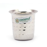 Coconut Stainless Steel Hammered Coffee Glass Set of 6 | Available in 100ml, 120ml & 250ml | Heavy Gauge Food Grade Stainless Steel | BPA Free & Rust Proof | For Tea, Coffee, Milk, Water & Juice | Model D12 Junior.