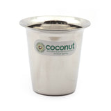 Coconut Stainless Steel Mini Coffee Glass Set of 6 | Available in 100ml, 150ml & 200ml | 18 Gauge Food Grade Stainless Steel | BPA Free, Rust Proof & Durable | For Tea, Coffee, Milk, Water & Juice | Model D13.