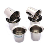 Coconut Stainless Steel - By2 Glass | Tea, Coffee Glass | Set of 6 | Ideal for Tea, Coffee, Water, Beverages | Food Grade | Heavy | Durable | Must have in every kitchen | Model - D18 by2 glass
