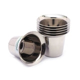 Coconut Stainless Steel - By2 Glass | Tea, Coffee Glass | Set of 6 | Ideal for Tea, Coffee, Water, Beverages | Food Grade | Heavy | Durable | Must have in every kitchen | Model - D18 by2 glass