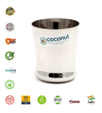 Coconut Stainless Steel Junior Glass Set of 6 (130ml Each) | Heavy Gauge Food Grade BPA Free Steel Drinking Tumbler | Mirror Finish Water, Milk, Juice & Beverage Glass for Kids and Daily Use | Durable & Rust Proof | Model - D5 Junior Glass.