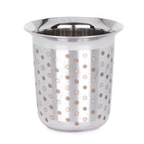 Coconut Stainless Steel Matt Finish Unique Design Glass For Serving Water/Juice/Beverages - 250ML