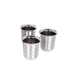 Coconut Stainless Steel Matt Finish Unique Design Glass For Serving Water/Juice/Beverages - 250ML