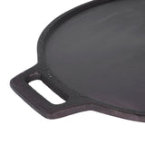 Coconut cast iron dosa tawa - pre seasoned with 100% vegetable oil with natural oven heated golden finidh, food grade , Double handle , smooth surface ready to use, 30cm