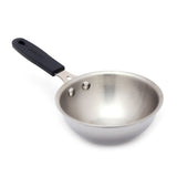 Coconut Stainless Steel Nano Wok Deep Frypan 500 ml with Handle | Mini Deep Fry Pan | Heavy Gauge Food Grade Steel | Rust Proof | Mirror Finish | Easy to Clean | For Tadka, Deep Frying, Roasting & Small Cooking.