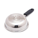 Coconut Stainless Steel Nano Frypan 350 ml with Handle | Mini Frying Pan | Heavy Gauge Food Grade Steel | Rust Proof | Mirror Finish | Easy to Clean | For Tadka, Frying, Butter & Small Cooking.