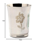 Coconut Stainless Steel - Laser Finish Glasses | Capacity 280ml | Drinking Glass For Serving Water, Juice, Beverages, Lemonade, | Heavy Gauge, Durable, Food Grade, BPA Free, Model - Orchid Glass Set If 6