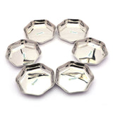 Coconut Strawberry Stainless Steel Breakfast Plate/Snack Plate/Desert Plate  - Set of 6
