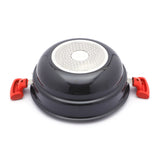 Coconut Hard Anodised Multi kadai 8 idly , Stainless Steel 2plate with steamer - Induction Base