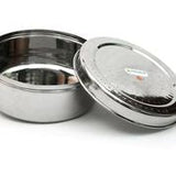 Coconut Stainless Steel Hammered Standared Dabba - Food Grade, 22Gauge, Sturdy, Mirror Finish, Pappad Dabba, Storage Box / Deep Betha Dabba / Dibba / Boxes / Storage Containers / Multipurpose Containers / Grocery canister, Model - Hammered Std Dabba