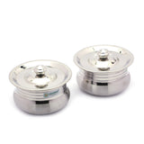 Coconut Stainless Steel Matt Finish Handi with SS Lid For Cook n Serve - Set of 2 - 750ML