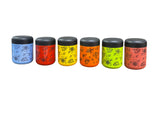 Coconut Stainless Steel - Multi Color Small Canisters | Jars | Storage Containers set of 6Pcs | Ideal for Food, Masala, Dry fruits | Model - E27 Little Joy