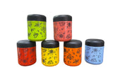 Coconut Stainless Steel - Multi Color Small Canisters | Jars | Storage Containers set of 6Pcs | Ideal for Food, Masala, Dry fruits | Model - E27 Little Joy