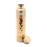 Coconut Glitter Stainless Steel Gold Coating with Diamond Design Water Bottle - 1 Unit - 1000ML
