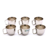 Coconut Citrus Stainless Steel Unique Design Tea/Coffee Mug - Set of 6 - 50ML Each