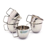 Coconut Citrus Stainless Steel Unique Design Tea/Coffee Mug - Set of 6 - 50ML Each