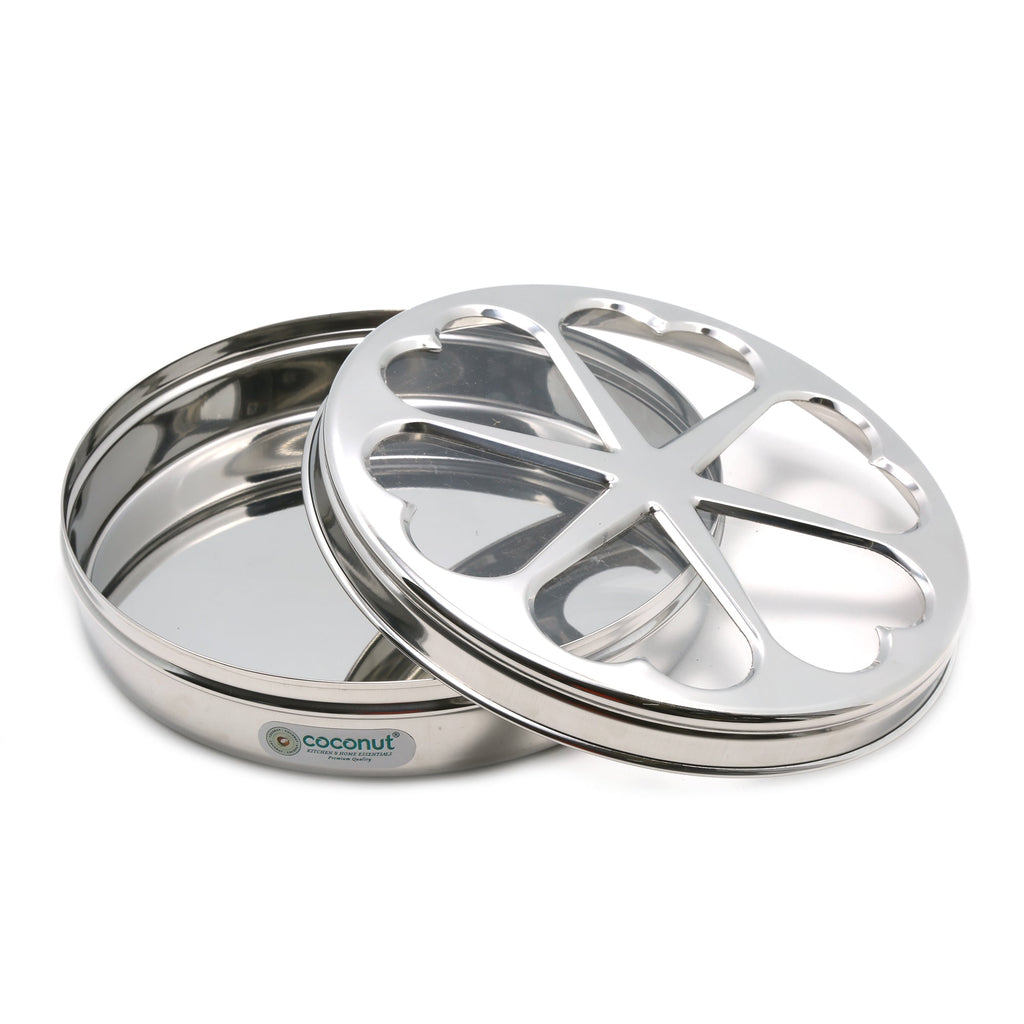 Coconut Stainless Steel S33 Eclairs Choco Dabba / Chocolate Box / Multipurpose Storage Container With See Through Lid- Capacity - 500 ml- Daimeter - 19Cm