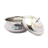Coconut Stainless Steel Rice Handi with Laser design SS Lid For Cook n Serve - 1 Unit - 1300ML