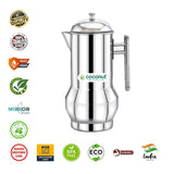 Coconut Stainless Steel Harrier Jug 1.8 Liter | Water Pitcher with Lid & Handle | Stainless Steel Water Jug for Water, Juice, Lemonade & Beverages | Food Grade, BPA Free, Rust Proof | Home, Hotel & Party Use | Model J13 Harrier.