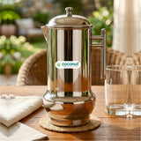 Coconut Stainless Steel Mobilio Jug 1.8 Liter | Water Pitcher with Lid & Handle | Stainless Steel Water Jug for Water, Juice, Lemonade & Beverages | Food Grade, BPA Free, Rust Proof | Home, Hotel & Party Use | Model J15 Mobilio.