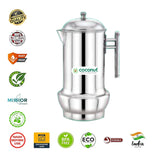 Coconut Stainless Steel Mobilio Jug 1.8 Liter | Water Pitcher with Lid & Handle | Stainless Steel Water Jug for Water, Juice, Lemonade & Beverages | Food Grade, BPA Free, Rust Proof | Home, Hotel & Party Use | Model J15 Mobilio.