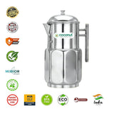 Coconut Stainless Steel Venue Jug 1.75 Liter | Fridge Water Jug with Lid & Handle | Stainless Steel Water Pitcher for Water, Juice, Lemonade & Beverages | Food Grade, BPA Free, Rust Proof | Home, Hotel & Party Use | Model J18 Venue.