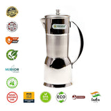 Coconut Stainless Steel Lily Jug 1.25 Liter | Fridge Water Jug with Lid & Handle | Stainless Steel Water Pitcher for Water, Juice, Lemonade & Beverages | Food Grade, BPA Free, Rust Proof | Home, Hotel & Party Use | Model J20 Lily.